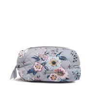 Vera Bradley Bolsa de Maquillaje Mediana de Sarga para Mujer, Ramo Parisino, Talla única, Bolsa organizadora de Maquillaje Mediana de Sarga de Alto Rendimiento