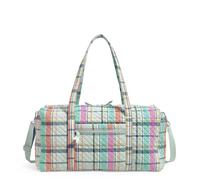 Vera Bradley Bolsa de Ropa Convertible, Cuadros Pastel - Algodón Reciclado, Talla única, Bolsa de Viaje Grande de algodón