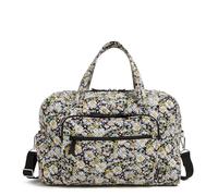 Vera Bradley Bolsa de Viaje de algodón para Mujer, Margaritas Blancas, Talla única