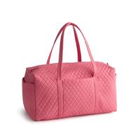 Vera Bradley Bolsa de viaje grande de algodón de alta calidad, color rosa