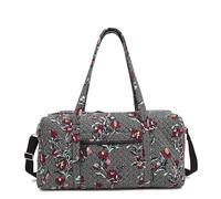 Vera Bradley Bolsa de Viaje Grande de algodón para Mujer, Perennials Noir Dot, Talla única, Bolsa de Viaje Grande de algodón