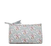 Vera Bradley Bolsa organizadora de Maquillaje de Trapecio de algodón, Gris Mon Amour, Mon Amour Gray, Bolsa organizadora de Maquillaje de Trapecio de algodón