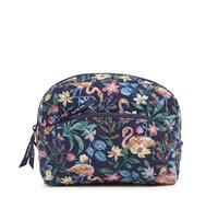 Vera Bradley Bolsa organizadora de Maquillaje Grande de algodón para Mujer, Jardín de flamencos, Talla única, Bolsa organizadora de Maquillaje Grande de algodón