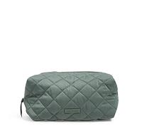 Vera Bradley Bolsa organizadora de Maquillaje Grande de Sarga para Mujer, Hoja de Olivo, Talla única