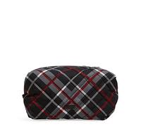 Vera Bradley Bolsa organizadora de Maquillaje Grande de Sarga para Mujer, Paris Plaid, Talla única, Bolsa organizadora de Maquillaje Grande de Sarga de Alto Rendimiento