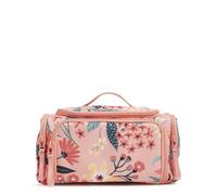 Vera Bradley Bolsa organizadora de maquillaje para mujer, Ripstop, grande, para viaje, Paradise Bright Coral, Talla única