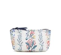 Vera Bradley Bolsa organizadora de maquillaje pequeña para mujer, Paradise - Rayas crema, Talla única