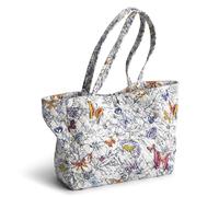 Vera Bradley Bolsa pequeña de algodón de alta calidad, Wing + Bloom, Talla única