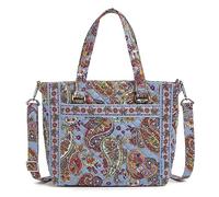 Vera Bradley Bolso bandolera de algodón con múltiples correas para mujer, Paisley provenzal, Talla única