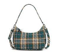 Vera Bradley Bolso bandolera Frannie Crescent de algodón, Orchard Plaid, Talla única