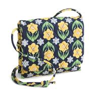 Vera Bradley Bolso cruzado hipster de algodón prémium para mujer, narcisos, Narcisos