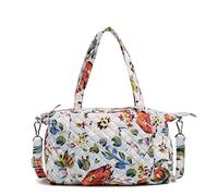Vera Bradley Bolso de hombro plisado de algodón con múltiples correas para mujer, Sea Air Floral - Algodón reciclado, Talla única