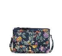 Vera Bradley Cartera cruzada de algodón para mujer con protección RFID, Talla única