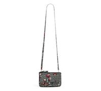 Vera Bradley Cartera de algodón con protección RFID, Perennes Noir Dot, Talla única