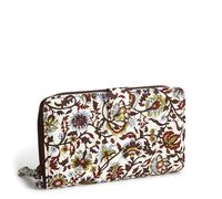 Vera Bradley Cartera de algodón con pestañas grandes para mujer, Crema de vides de Marrakech, Talla única