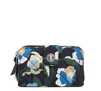 Vera Bradley Cartera de Sarga de Alto Rendimiento para Mujer con protección RFID, Flores inmersas, Talla única