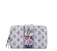 Vera Bradley Cartera Turnlock de algodón para Mujer con protección RFID, Hoja magnética, Talla única