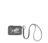 Vera Bradley Combo de Estuche de identificación con Cremallera reactiva y cordón para Mujer, Color Gris, Talla Talla única