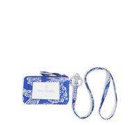 Vera Bradley Cordón de algodón con cremallera para identificación, Azul