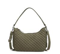 Vera Bradley Cotton Frannie Crescent Crossbody Purse, Bolso Cruzado para Mujer, Hiedra Escaladora Verde-Algodón Reciclado, Talla única