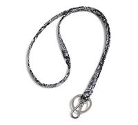 Vera Bradley Cotton Lanyard, Cordón para Mujer, Medallón de carbón, Talla única