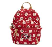 Vera Bradley Cotton NFL - Mochila pequeña, diseño de San Francisco 49ers en rojo oscuro y amarillo, San Francisco 49ers on Dark Red/Yellow Bandana