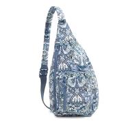 Vera Bradley Cotton Sling Backpack, Bolsa para Libros para Mujer, Azul Encanto, Talla única