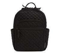 Vera Bradley Cotton Small Backpack Bolsa de Libros, Negro-Algodón Reciclado, Talla única para Mujer