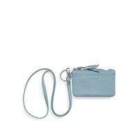 Vera Bradley Cotton Zip ID Case and Lanyard Combo, Estuche de identificación para Mujer, Aref Water Blue-Algodón Reciclado, Talla única