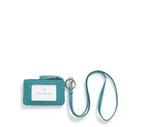 Vera Bradley Cotton Zip ID Case and Lanyard Combo, Funda de identificación para Mujer, Forever Green-Algodón Reciclado, Talla única