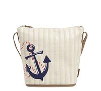 Vera Bradley Cubo de paja para mujer, bolso bandolera, talla única, Regatta Anchor Navy, Einheitsgröße