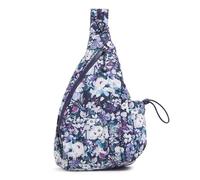 Vera Bradley Featherweight Sling Backpack Bolso Bandolera, Jardín de Artista, Morado, Talla única para Mujer