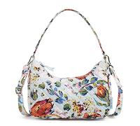 Vera Bradley Frannie Crescent Crossbody Geldbörse aus Baumwolle, Monedero Mujeres, Sea Air Floral-Algodón Reciclado, Talla única