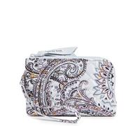 Vera Bradley Funda de algodón con Doble Cremallera para identificación con protección RFID, Cachemira Cielo Suave, Talla única