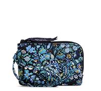 Vera Bradley Funda de algodón con Doble Cremallera para identificación con protección RFID, Estampado de Cachemira Dreamer, algodón Reciclado, Talla única