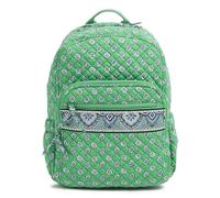 Vera Bradley Iconic Campus Backpack, Signature Cotton, Garden Green Leaf