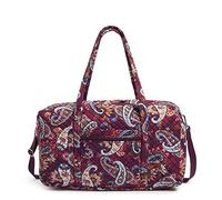 Vera Bradley Iconic Lay Flat - Bolsa de Viaje para Mujer, de algodón, Jamboree de Cachemira, Talla única, Bolsa de Viaje Plana de algodón