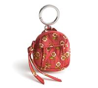 Vera Bradley Llavero original de gabardina de algodón para mochila para mujer, Pequeñas amapolas, Talla única