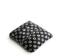 Vera Bradley Manta de Viaje de Felpa de Forro Polar para Mujer, Mini Lunares de Flores, Negro, 60 x 45 Pulgadas