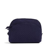 Vera Bradley Microfiber Medium Cosmetic Makeup Organizer Bag, Bolsa de Maquillaje Mujer, Real Navy, Einheitsgröße