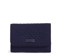 Vera Bradley Microfiber Riley Compact Wallet with RFID Protection, Billetera para Mujer, La Verdadera Armada, Talla única