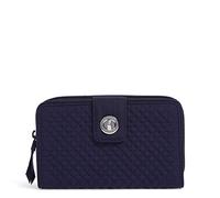 Vera Bradley Microfiber Turnlock Wallet with RFID Protection, Billetera para Mujer, La Verdadera Armada, Talla única