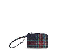 Vera Bradley Mini Cartera de algodón con Clip y Cremallera para Mujer, Talla única, Tartán Plaid - Algodón Reciclado, Talla única, Mini Cartera de algodón con Clip y Cremallera