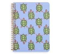 Vera Bradley Mini cuaderno en espiral, papel rayado universitario, 8.25 x 6.25 pulgadas con bolsillo y 160 páginas a rayas (baile lento)