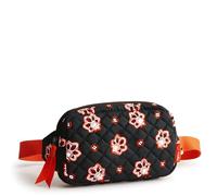Vera Bradley Mini riñonera de algodón prémium para mujer, Bandana marrón/naranja, 7 inches (W) x 4 inches (H) x 1 inch (D)