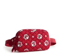 Vera Bradley Mini riñonera de algodón prémium para mujer, Bandana roja/negra, 7 inches (W) x 4 inches (H) x 1 inch (D)