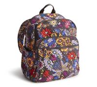 Vera Bradley Mochila Bancroft de algodón prémium para mujer, Colorido ramo., Talla única