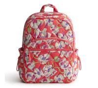 Vera Bradley Mochila grande Bancroft de peso pluma para mujer, Amapolas en remolino, Talla única