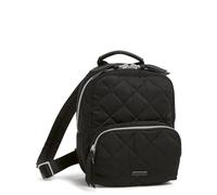 Vera Bradley Mochila icónica de sarga para mujer, color negro, talla única, Negro verdadero, One Size, Mini mochila de sarga de alto rendimiento