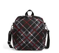 Vera Bradley Mochila pequeña convertible de sarga de rendimiento para mujer, Paris Plaid, Talla única